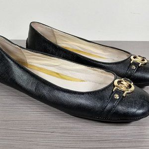 MICHAEL Michael Kors Fulton Moccasin, Black Saffiano Leather, Womens Size 7.5 M